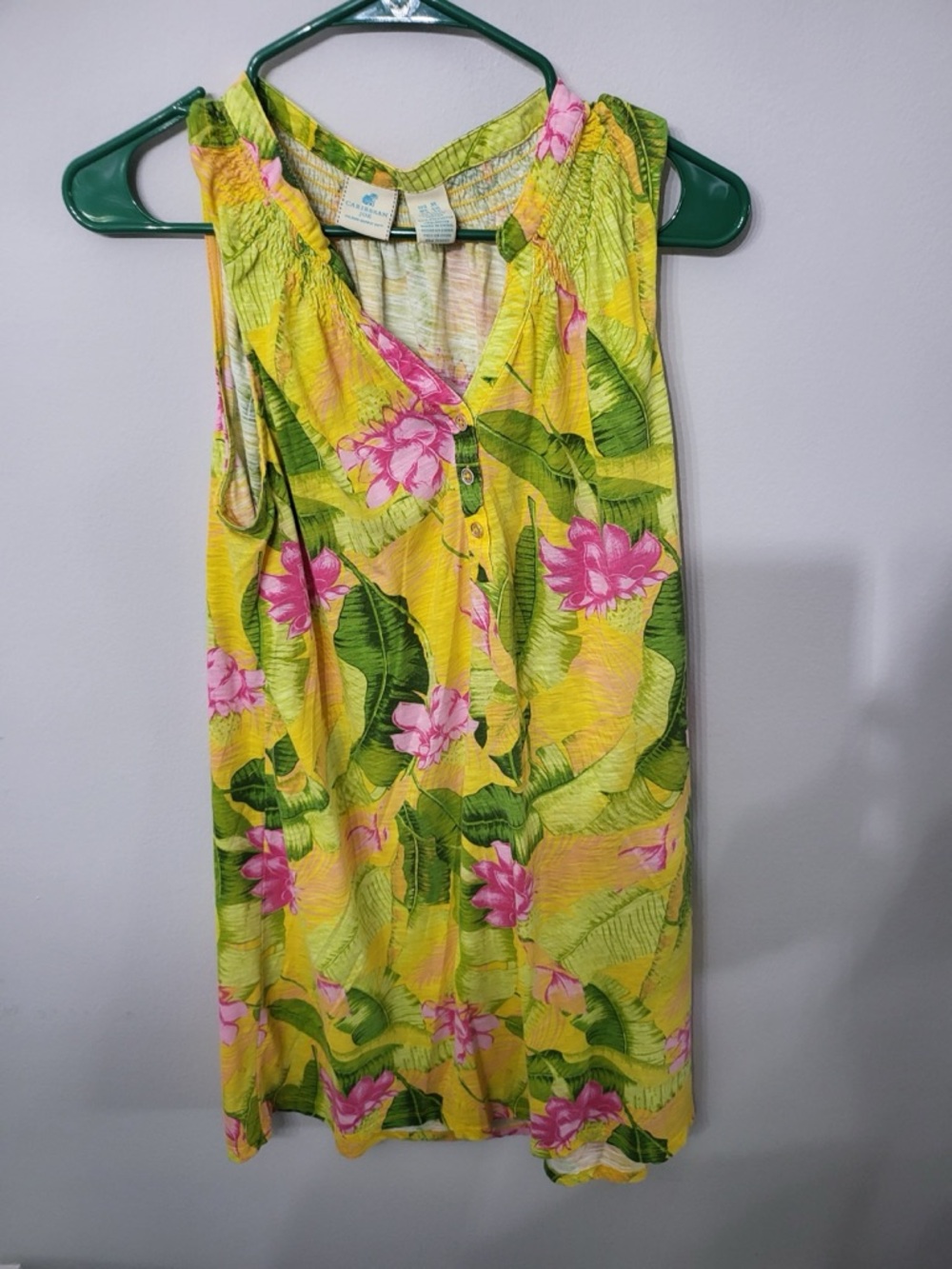 Women’s Caribbean Joe Tropical Floral Sleeveless Dress Size XL